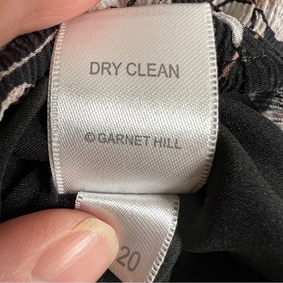 Garnet Hill Black Floral Eyelet Trim Silk Dress - Picture 13 of 13